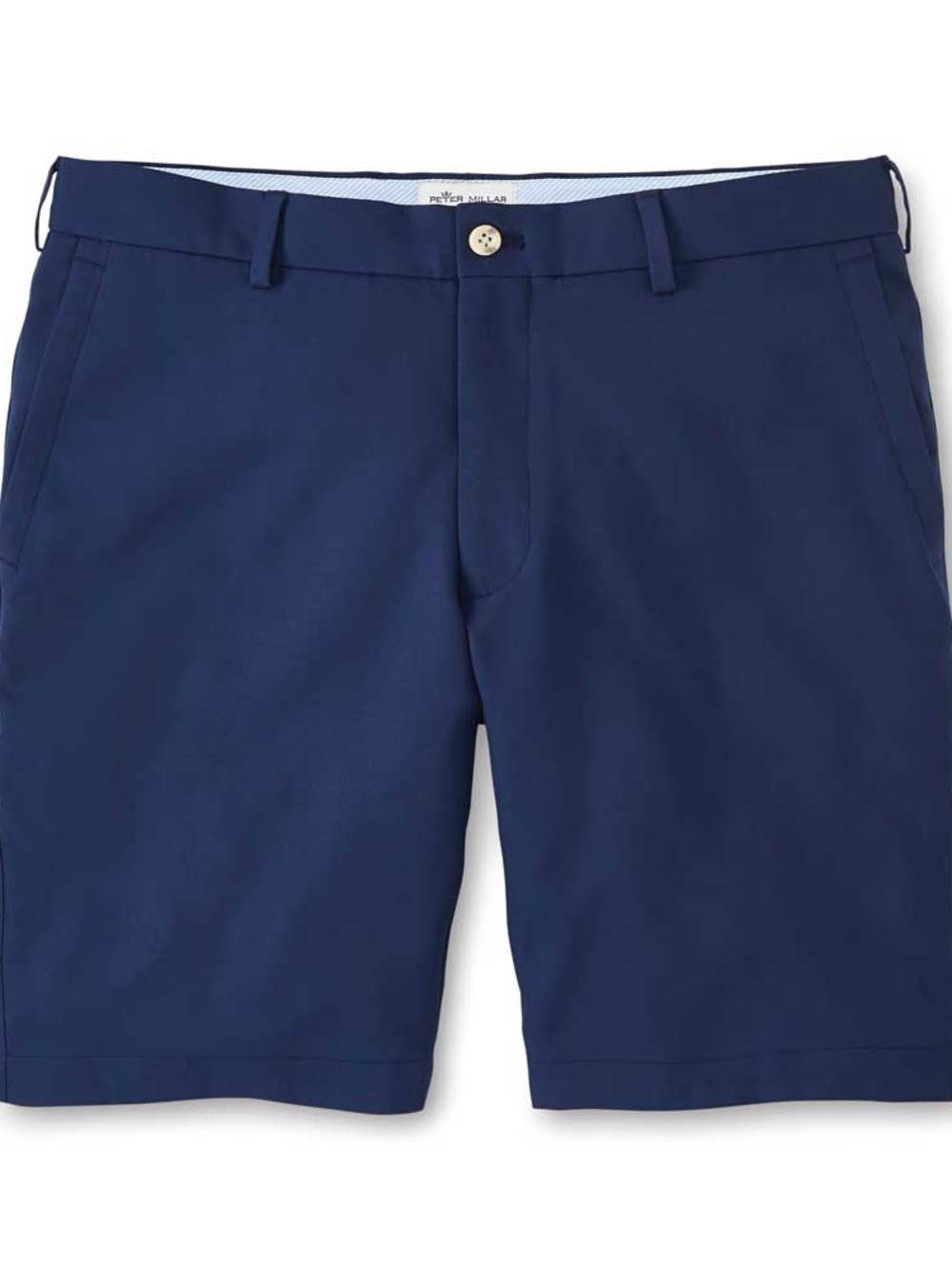 Peter Millar Navy Flat-Front Performance Shorts